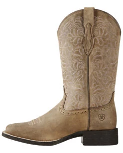 Ariat Women's Rich Brown Round Up Remuda Western Boots - Square Toe  -EverTrail Boots Sales Store 031B57 7082 P2