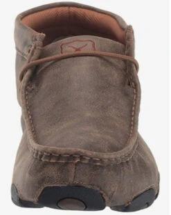 Twisted X Bomber Leather Lace-Up Driving Moccasins -EverTrail Boots Sales Store 038680 7054 P3