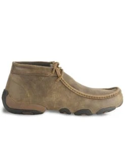 Twisted X Bomber Leather Lace-Up Driving Moccasins -EverTrail Boots Sales Store 038680 B1 RT