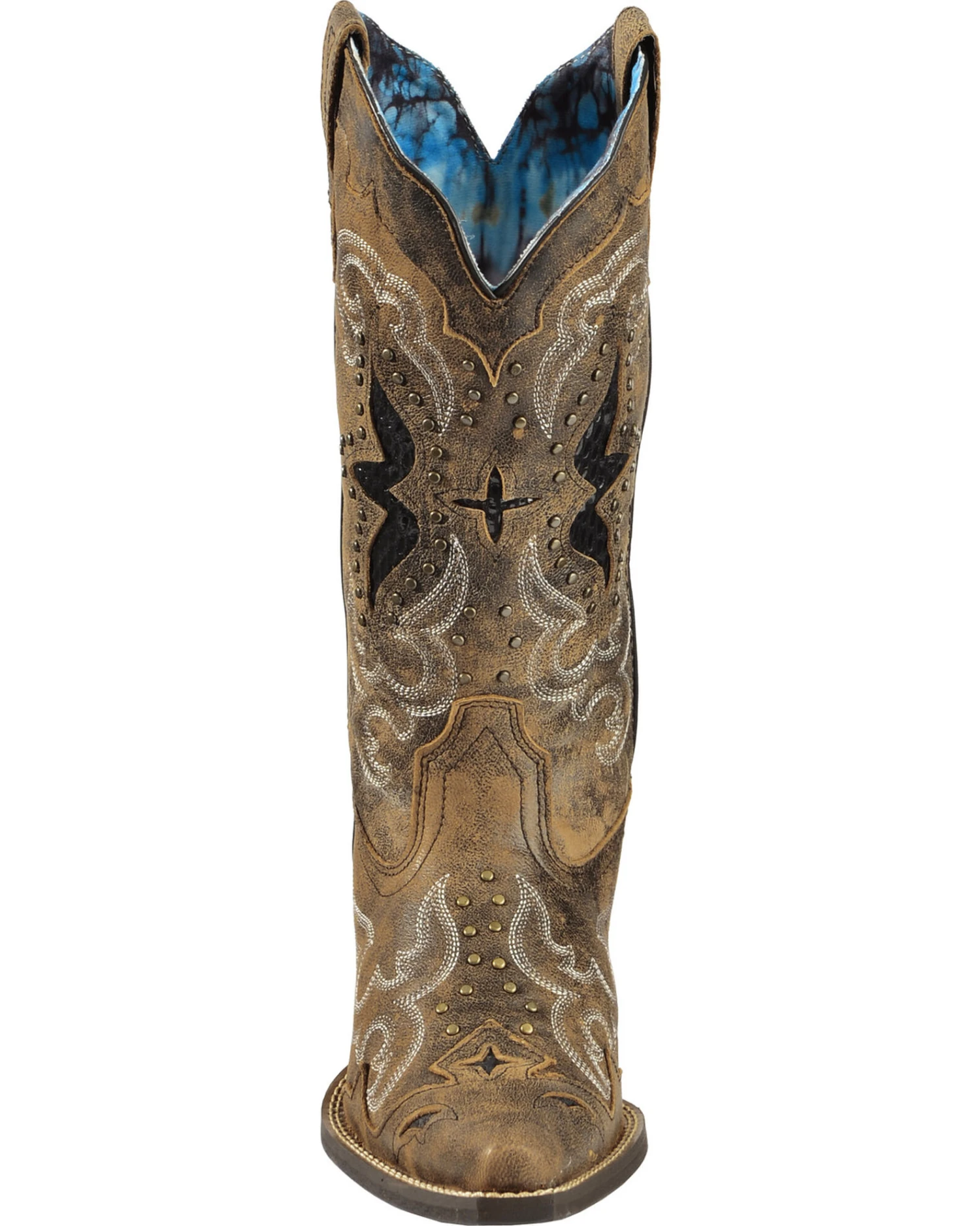 Laredo Women's Lucretia Studded Snake Inlay Western Boots - Snip Toe 4 Laredo Women's Lucretia Studded Snake Inlay Western Boots - Snip Toe - Image 4