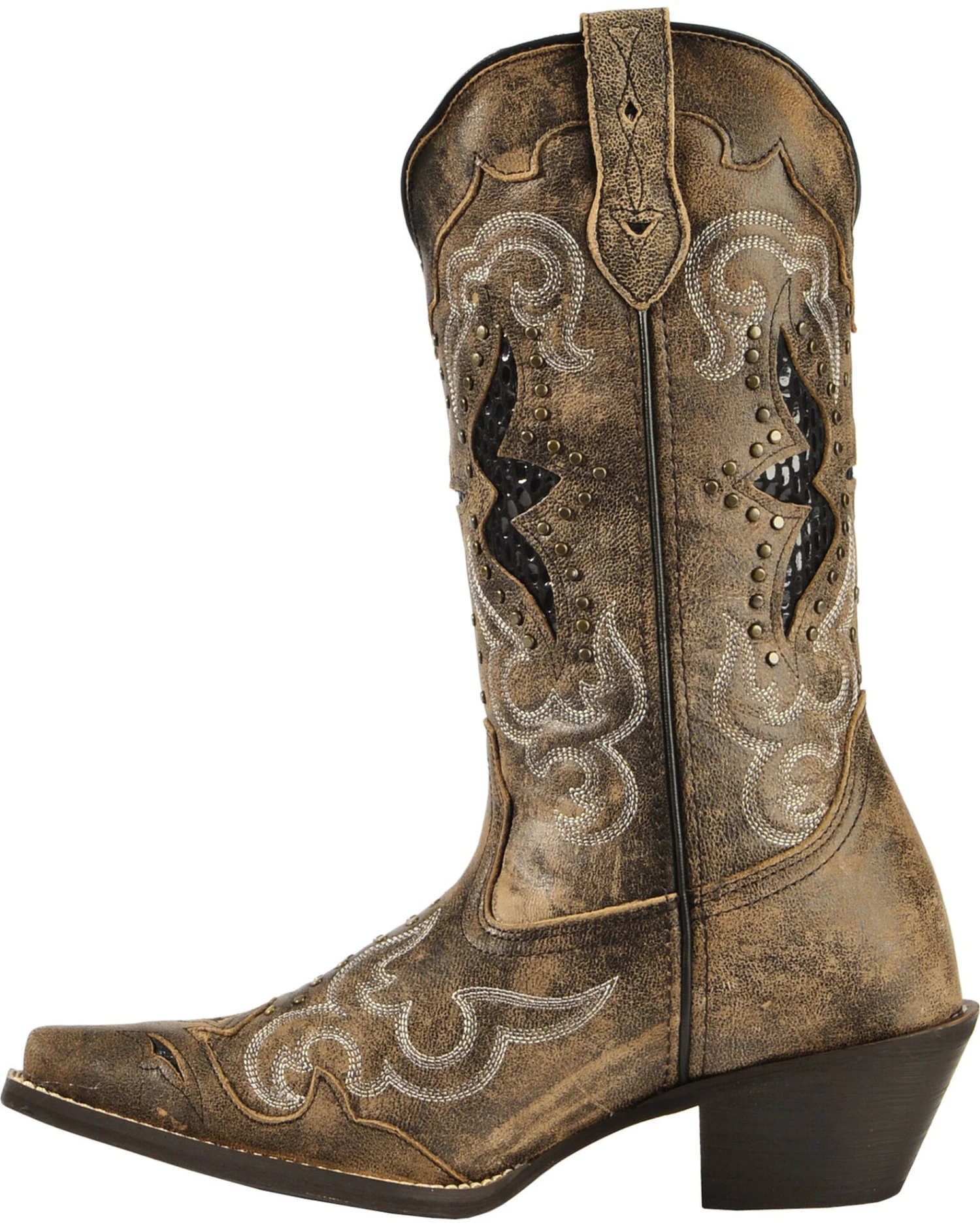 Laredo Women's Lucretia Studded Snake Inlay Western Boots - Snip Toe 3 Laredo Women's Lucretia Studded Snake Inlay Western Boots - Snip Toe - Image 3