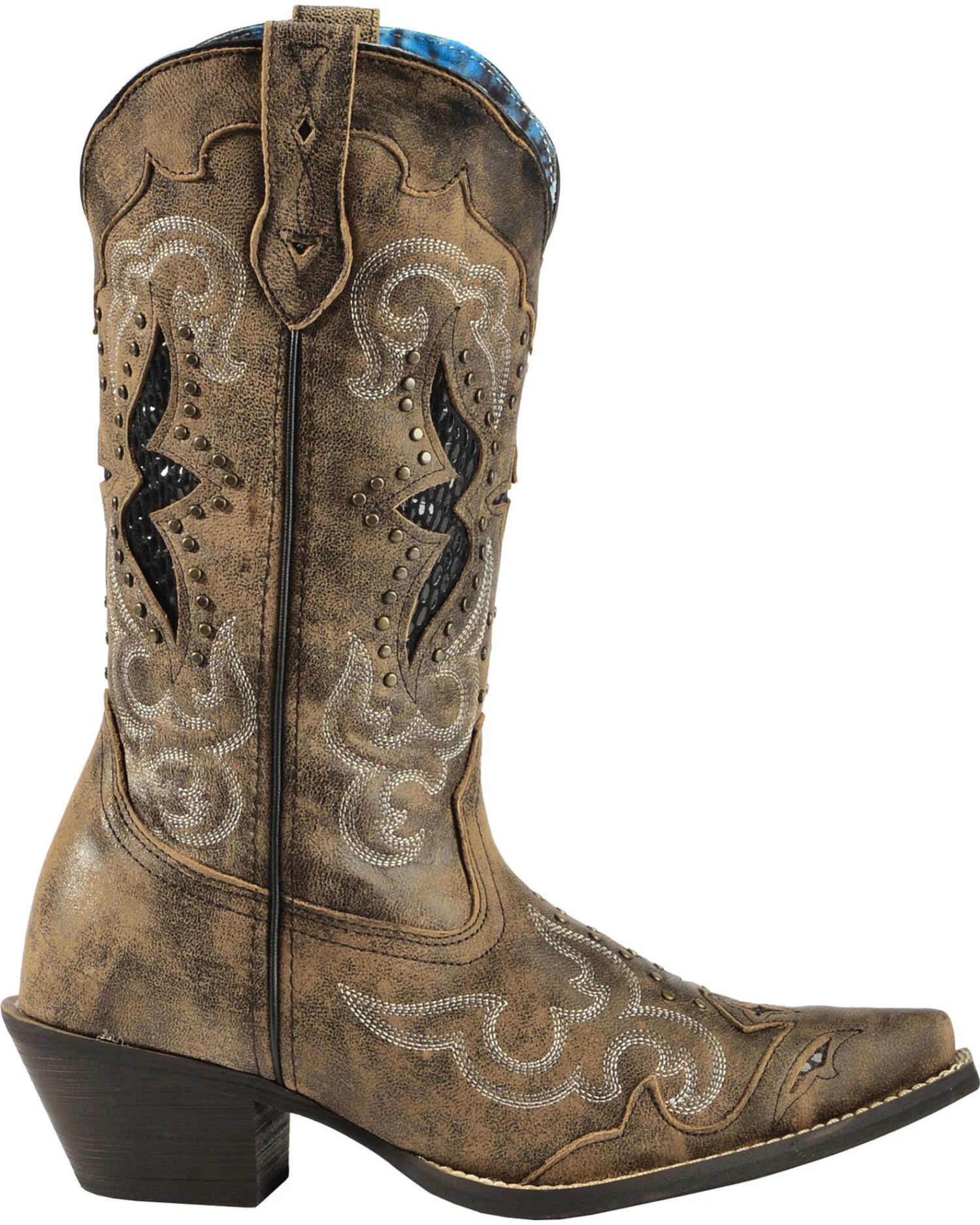 Laredo Women's Lucretia Studded Snake Inlay Western Boots - Snip Toe 2 Laredo Women's Lucretia Studded Snake Inlay Western Boots - Snip Toe - Image 2