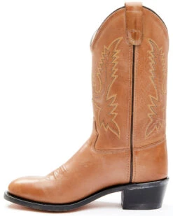 Old West Little Girls' Corona Calfskin Western Boots - Round Toe -EverTrail Boots Sales Store 053383 7049 P3