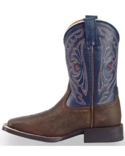 Ariat Boys' Royal Blue Quickdraw Western Boots - Square Toe -EverTrail Boots Sales Store 053A07 41 LT