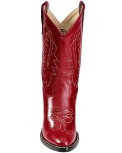 Old West Girls' Red Leather Western Boots - Pointed Toe 10 Old West Girls' Red Leather Western Boots - Pointed Toe -EverTrail Boots Sales Store 053C67 70 FT