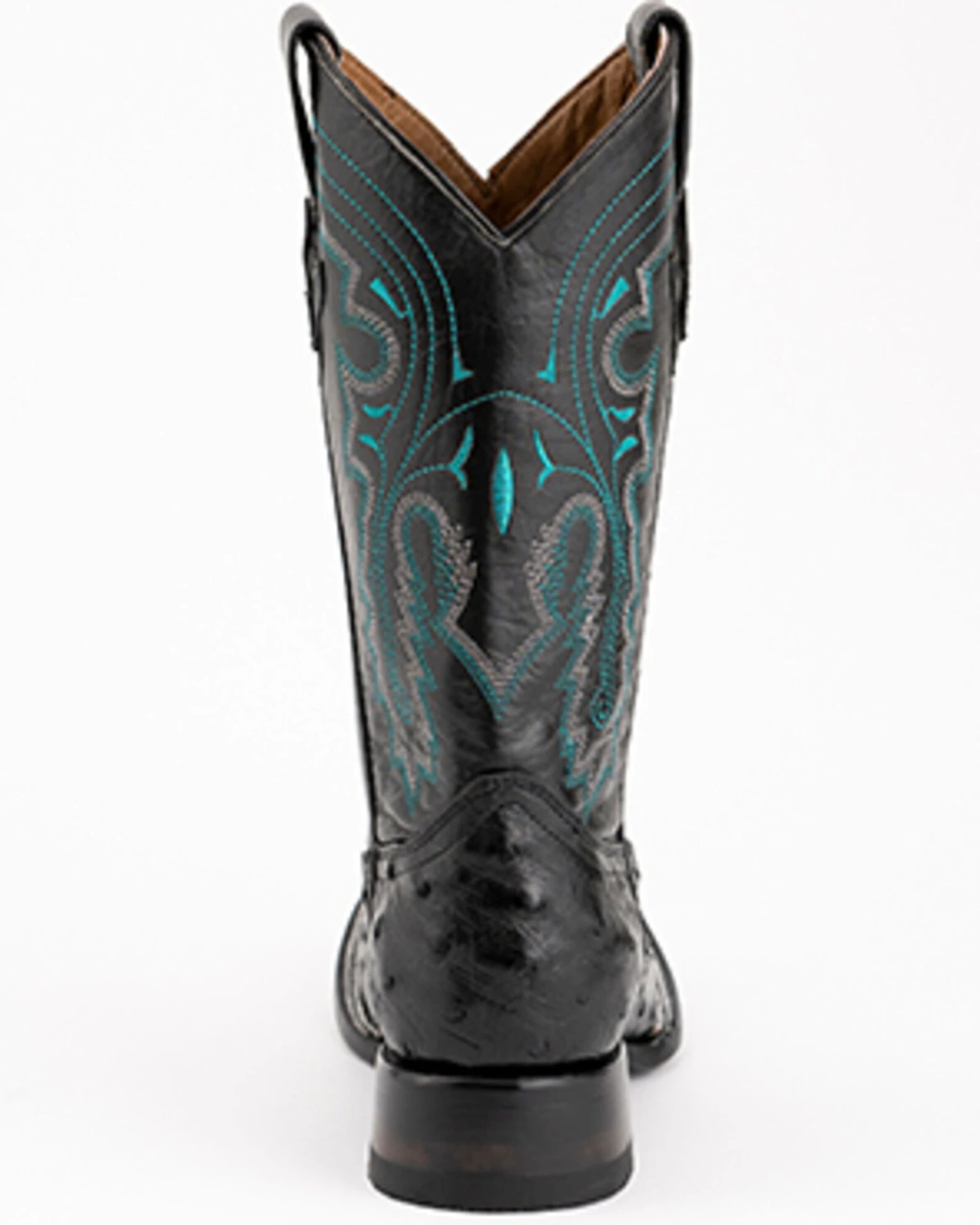 Ferrini Men's Full-Quill Ostrich Embroidered Western Boots - Broad Square Toe 5 Ferrini Men's Full-Quill Ostrich Embroidered Western Boots - Broad Square Toe - Image 5