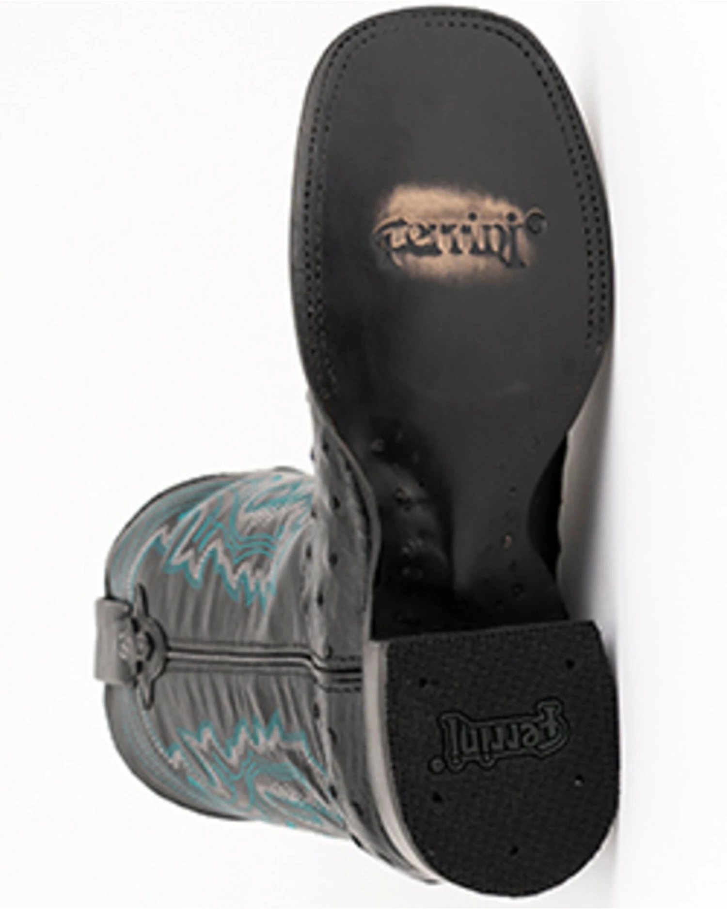 Ferrini Men's Full-Quill Ostrich Embroidered Western Boots - Broad Square Toe 7 Ferrini Men's Full-Quill Ostrich Embroidered Western Boots - Broad Square Toe - Image 7