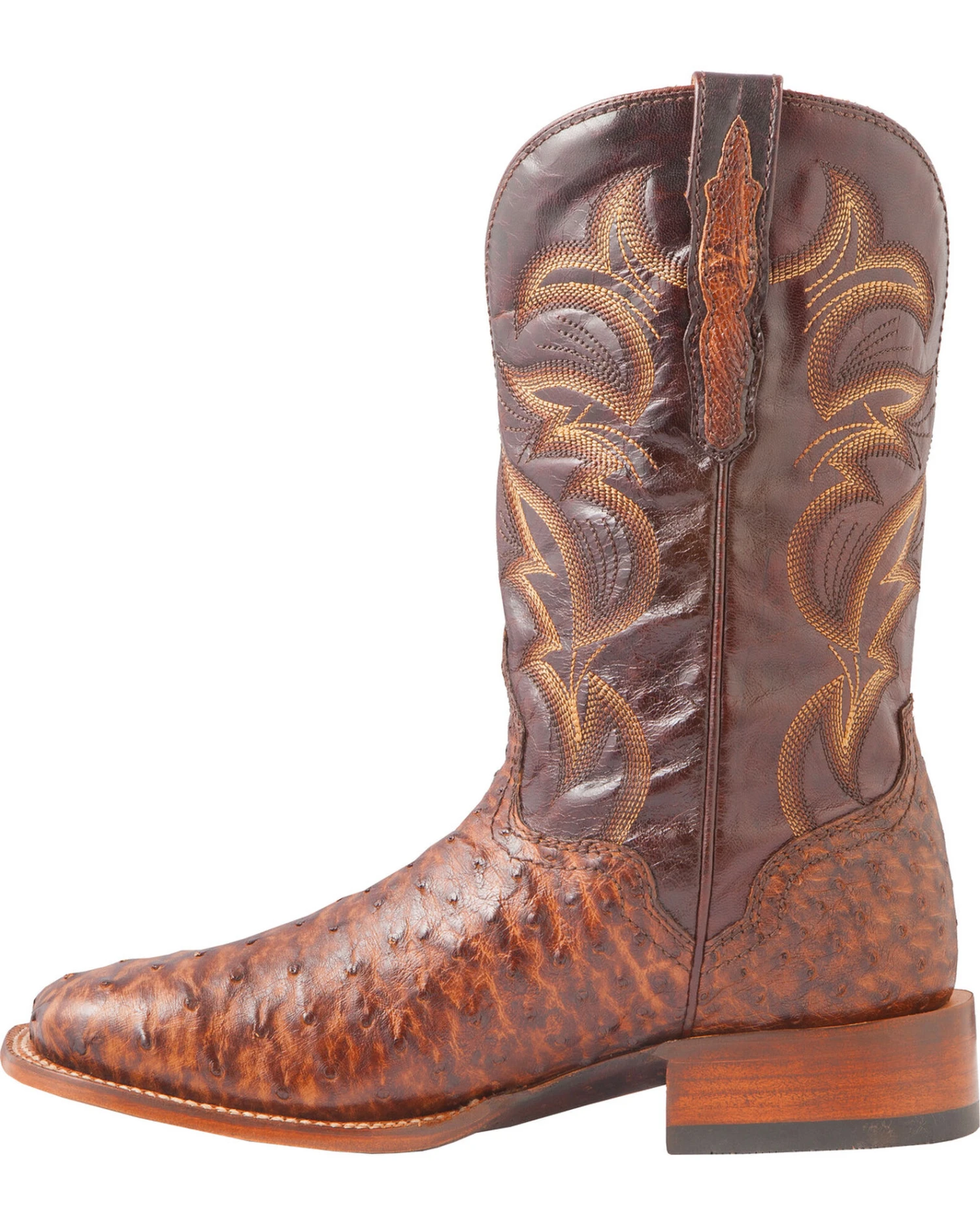 El Dorado Men's Handmade Full Quill Ostrich Stockman Boots - Broad Square Toe 3 El Dorado Men's Handmade Full Quill Ostrich Stockman Boots - Broad Square Toe - Image 3