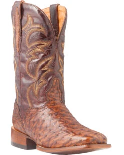 El Dorado Men's Handmade Full Quill Ostrich Stockman Boots - Broad Square Toe