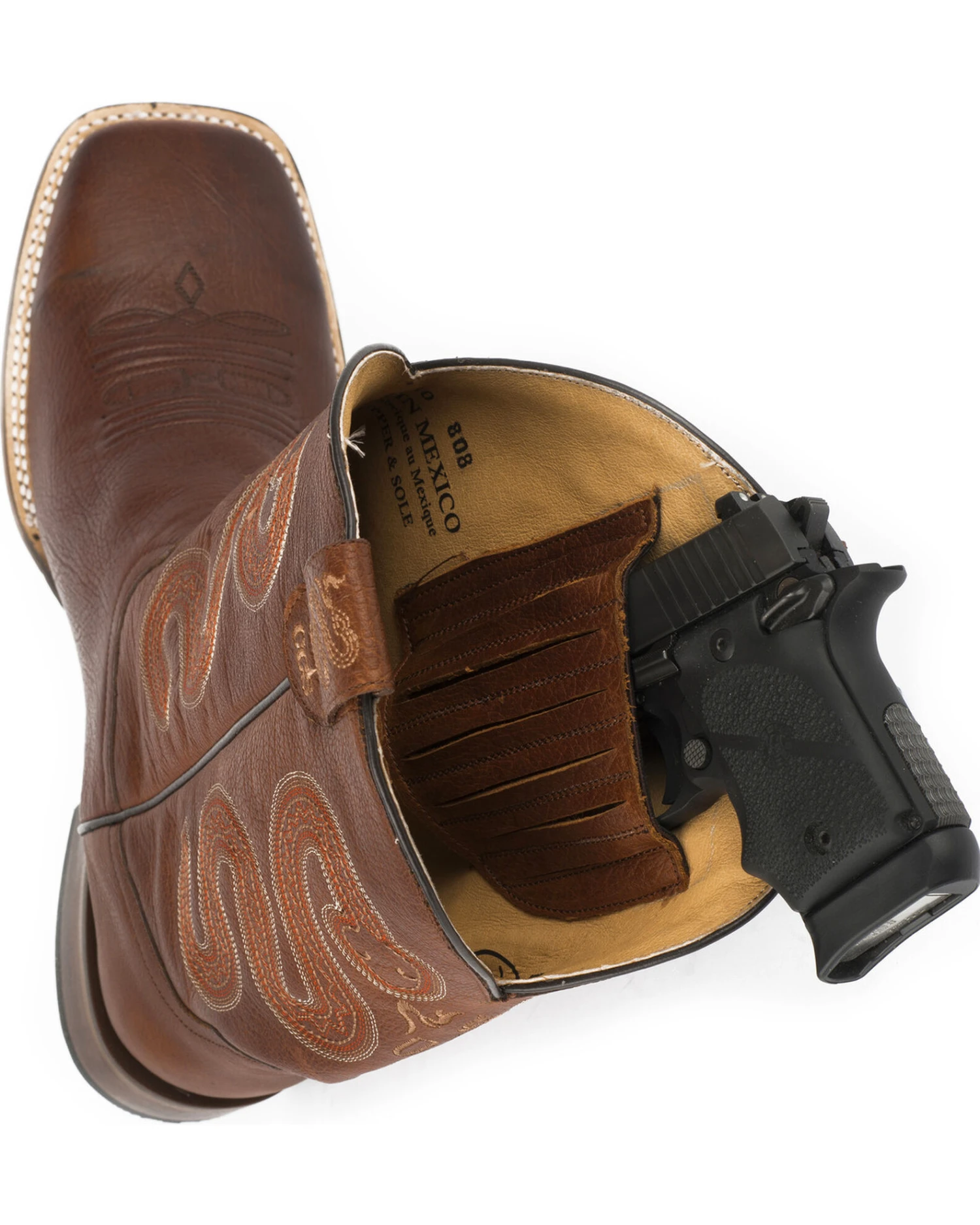 Roper Men's Conceal Carry Pocket Pierce Boots - Broad Square Toe 2 Roper Men's Conceal Carry Pocket Pierce Boots - Broad Square Toe - Image 2