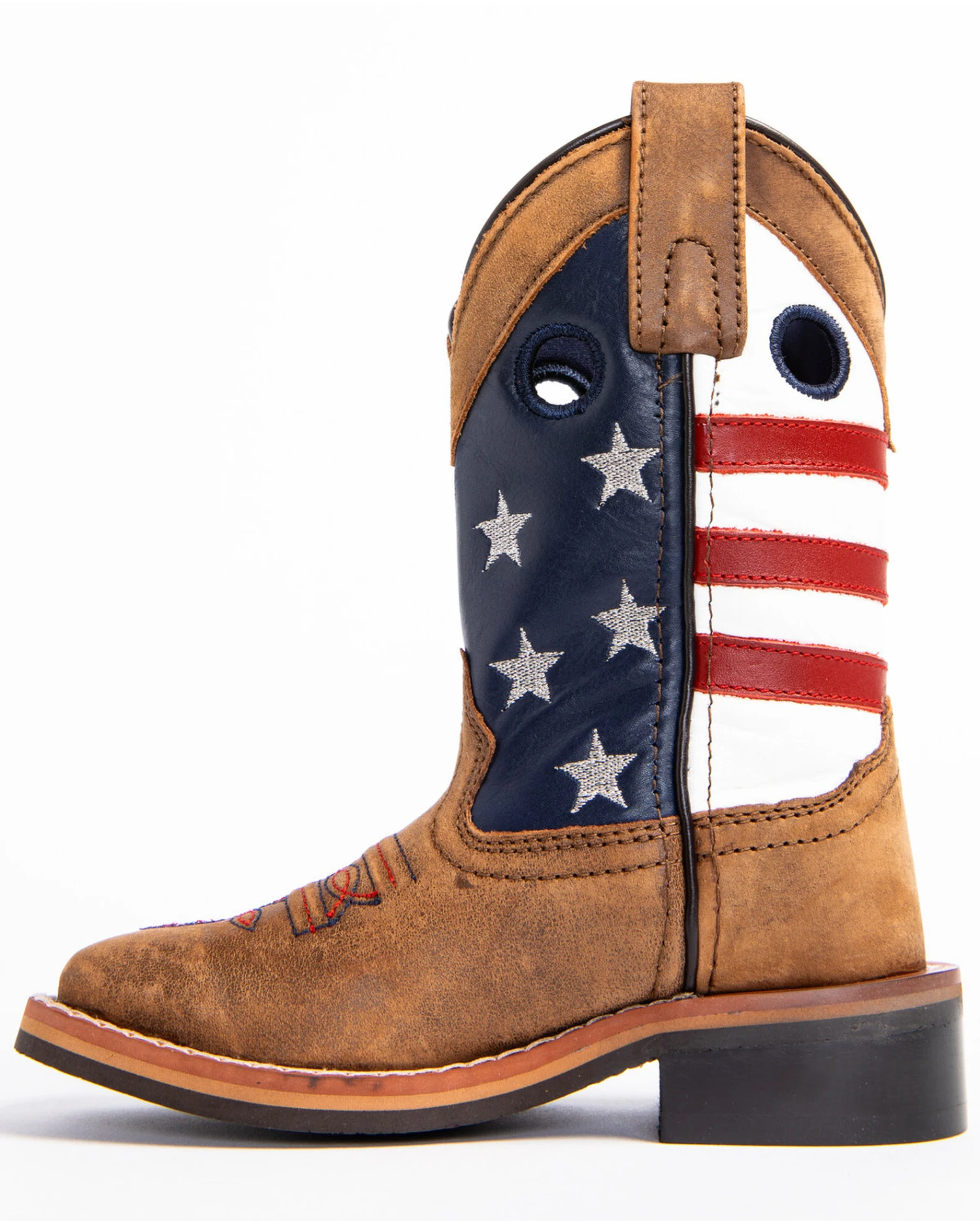 Cody James Boys' USA Flag Western Boots - Broad Square Toe 3 Cody James Boys' USA Flag Western Boots - Broad Square Toe - Image 3