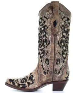 Corral Women's Floral Embroidered Western Boots - Snip Toe -EverTrail Boots Sales Store 2000257878 200 P3