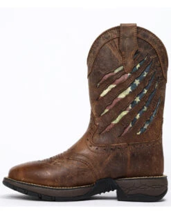 Brothers & Sons Men's Scratch American Flag Lite Performance Western Boots - Square Toe -EverTrail Boots Sales Store 2000258768 200 P3