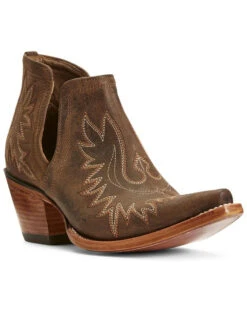 Ariat Women's Dixon Weathered Western Booties - Snip Toe