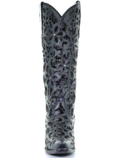 Corral Women's Floral Inlay Western Boots - Snip Toe -EverTrail Boots Sales Store 2000274387 001 P5