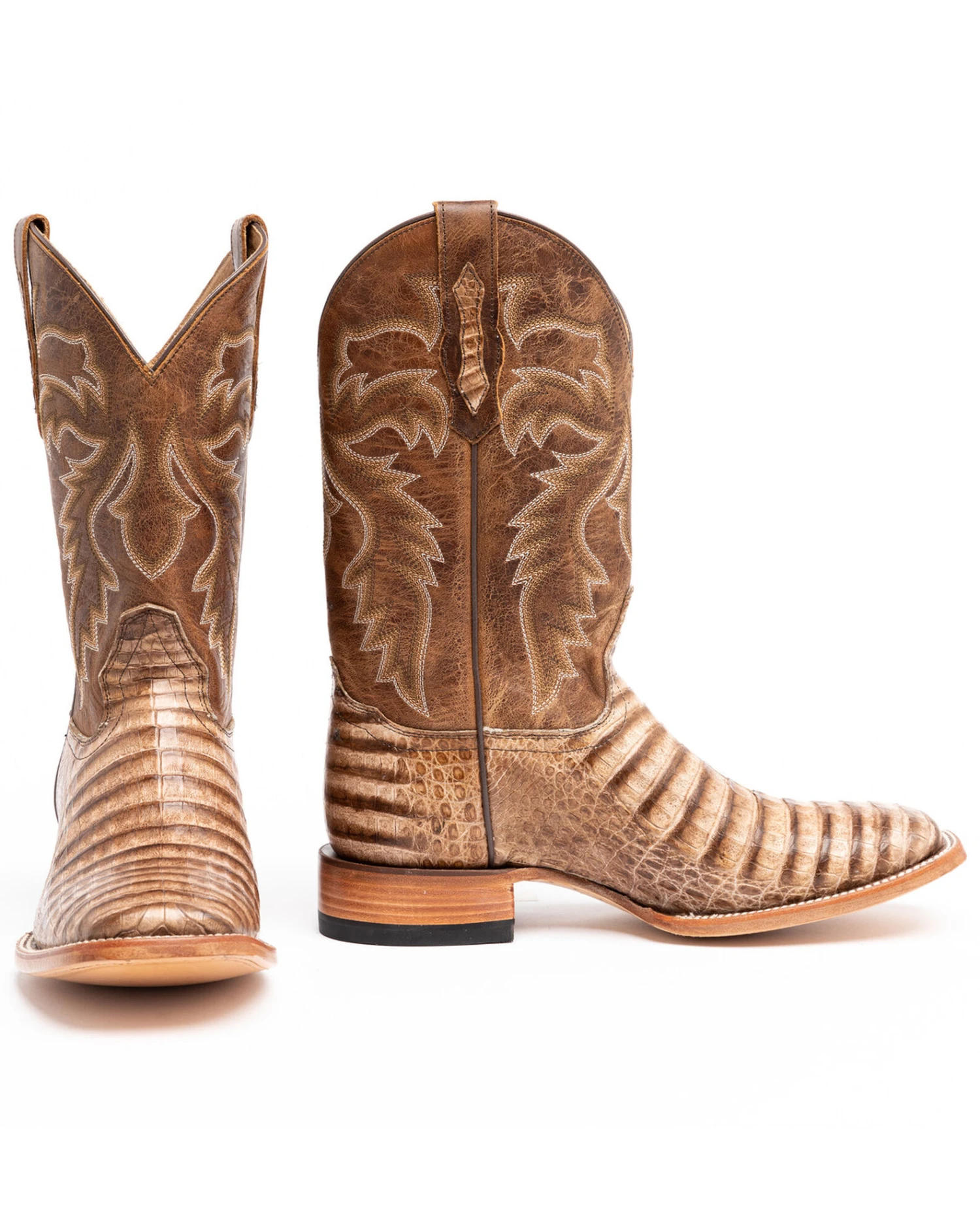Cody James Men's Caiman Belly Western Boots - Broad Square Toe 1 Cody James Men's Caiman Belly Western Boots - Broad Square Toe