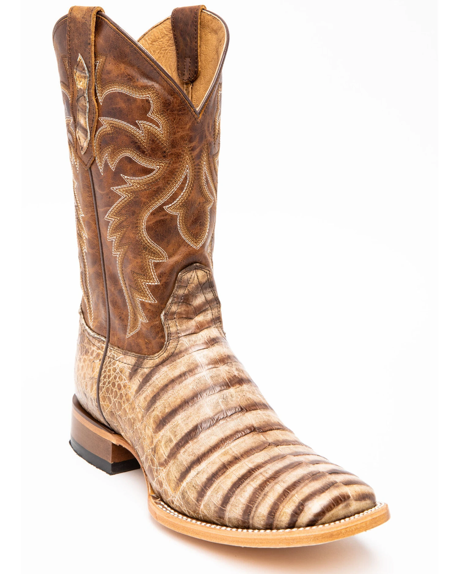 Cody James Men's Caiman Belly Western Boots - Broad Square Toe 2 Cody James Men's Caiman Belly Western Boots - Broad Square Toe - Image 2