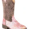 Roper Girls' Glitter Southwest Western Boots - Square Toe