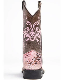 Shyanne Little Girls' Faux Leather Western Boots - Square Toe -EverTrail Boots Sales Store 2000291620 650 P5