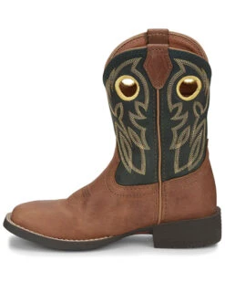 Justin Boys' Bowline Junior Western Boots - Broad Square Toe -EverTrail Boots Sales Store 2000347843 924 P3
