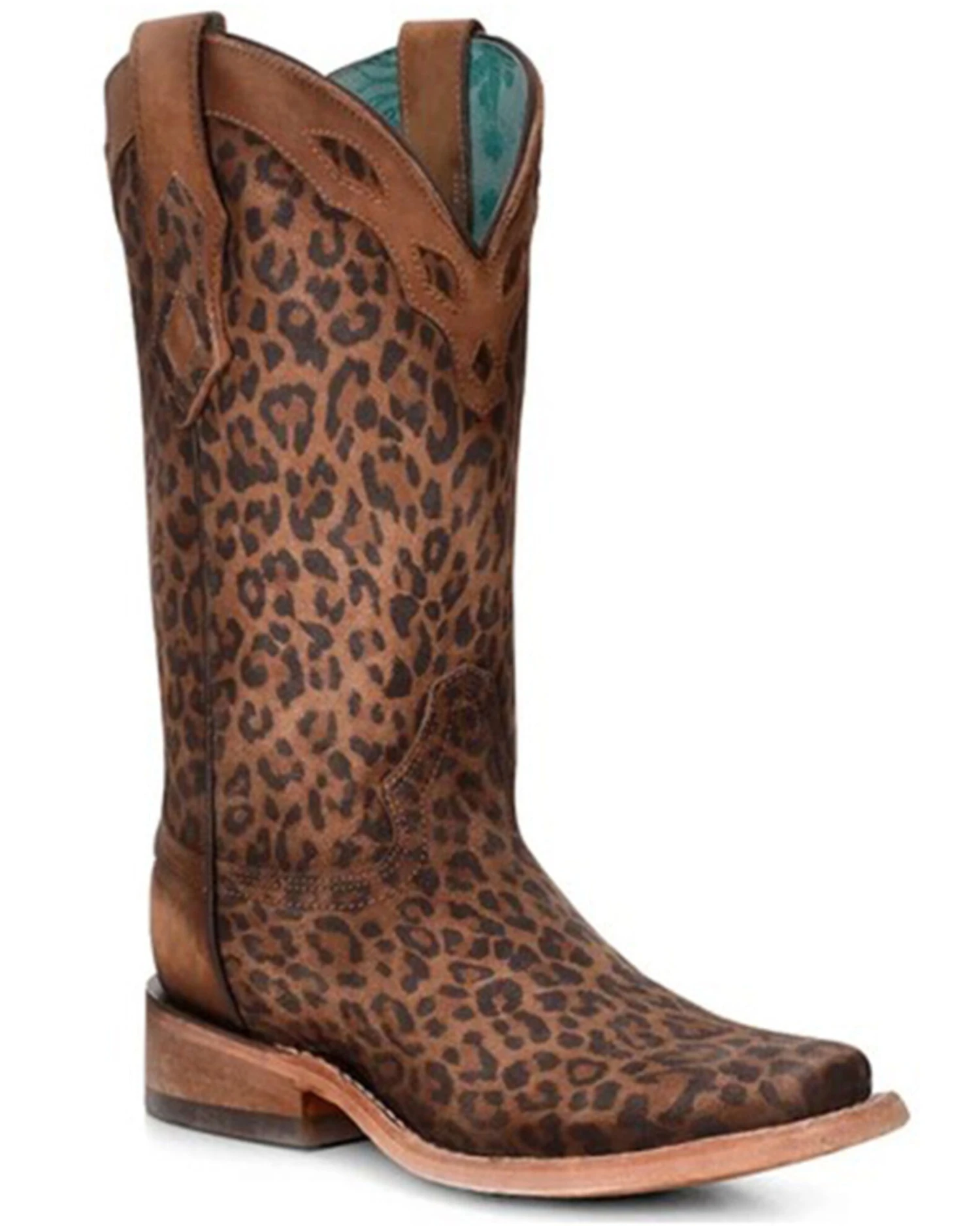Corral Women's Leopard Print Western Boots - Square Toe 1 Corral Women's Leopard Print Western Boots - Square Toe