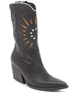 Golo Women's Contrasting Sun Western Boots - Pointed Toe