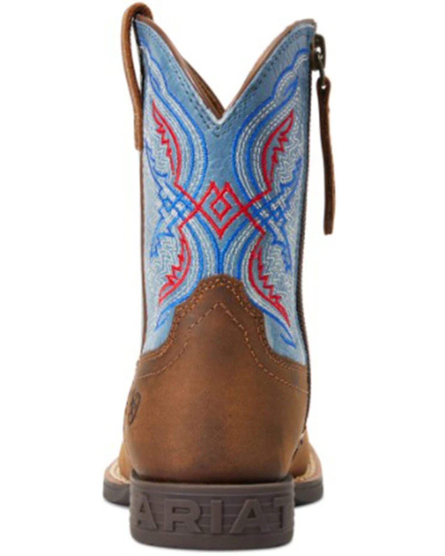 Ariat Boys' Double Kicker Easy Fit Distressed Western Boots - Broad Square Toe 3 Ariat Boys' Double Kicker Easy Fit Distressed Western Boots - Broad Square Toe - Image 3