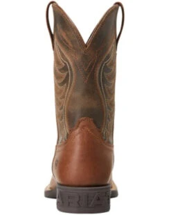 Ariat Boys' Amos Leather Western Boot - Broad Square Toe  -EverTrail Boots Sales Store 2000357339 200 P3