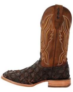 Durango Men's Exotic Pirarucu Skin Western Boots - Broad Square Toe -EverTrail Boots Sales Store 2000359779 201 P3