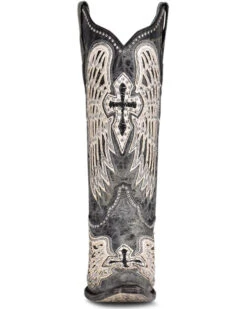 Corral Women's Cross & Wings Overlay Western Boots - Snip Toe -EverTrail Boots Sales Store 2000360097 001 P3