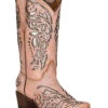 Corral Girls' Inlay & Embroidery Western Boots - Snip Toe