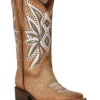 Corral Girls' Straw Embroidery Western Boots - Square Toe