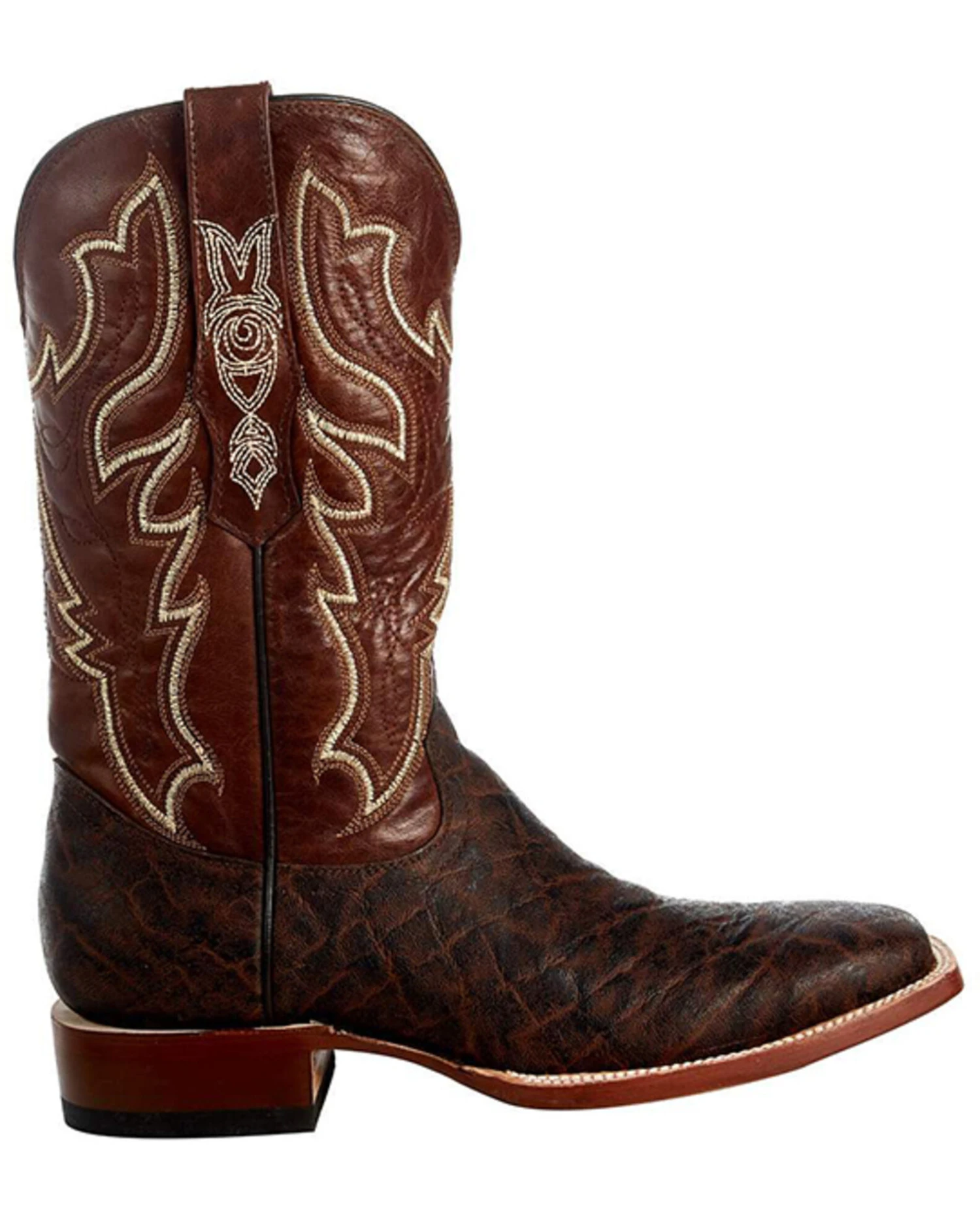 Tanner Mark Men's Exotic Elephant Print Western Boots - Broad Square Toe 2 Tanner Mark Men's Exotic Elephant Print Western Boots - Broad Square Toe - Image 2