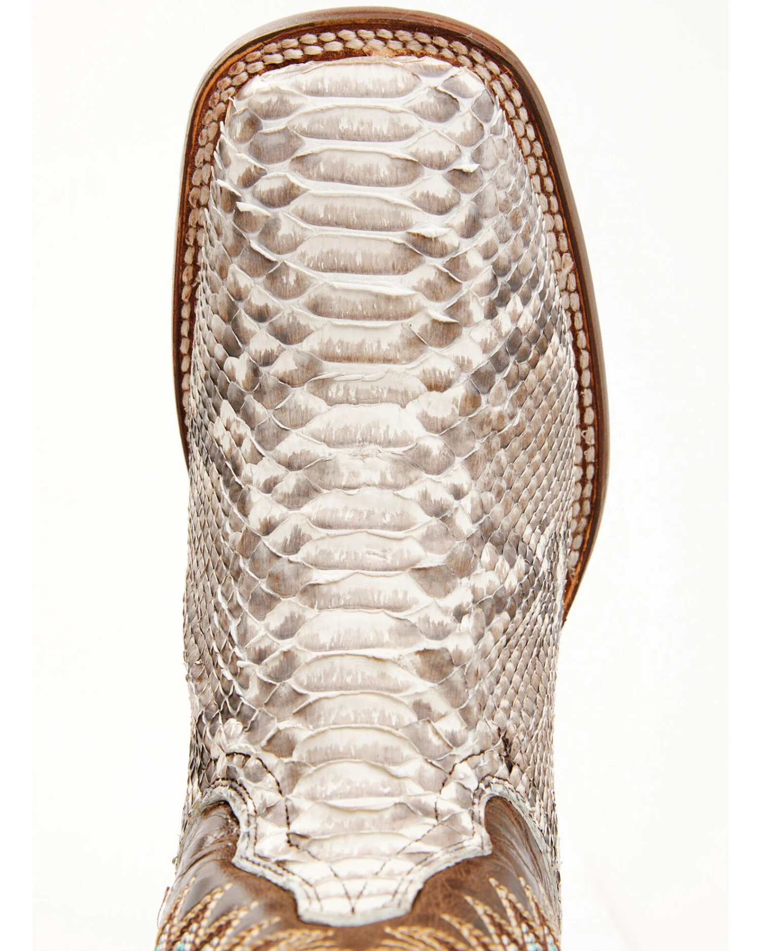 Dan Post Women's Back Cut Natural Python Exotic Western Boot - Broad Square Toe 6 Dan Post Women's Back Cut Natural Python Exotic Western Boot - Broad Square Toe - Image 6