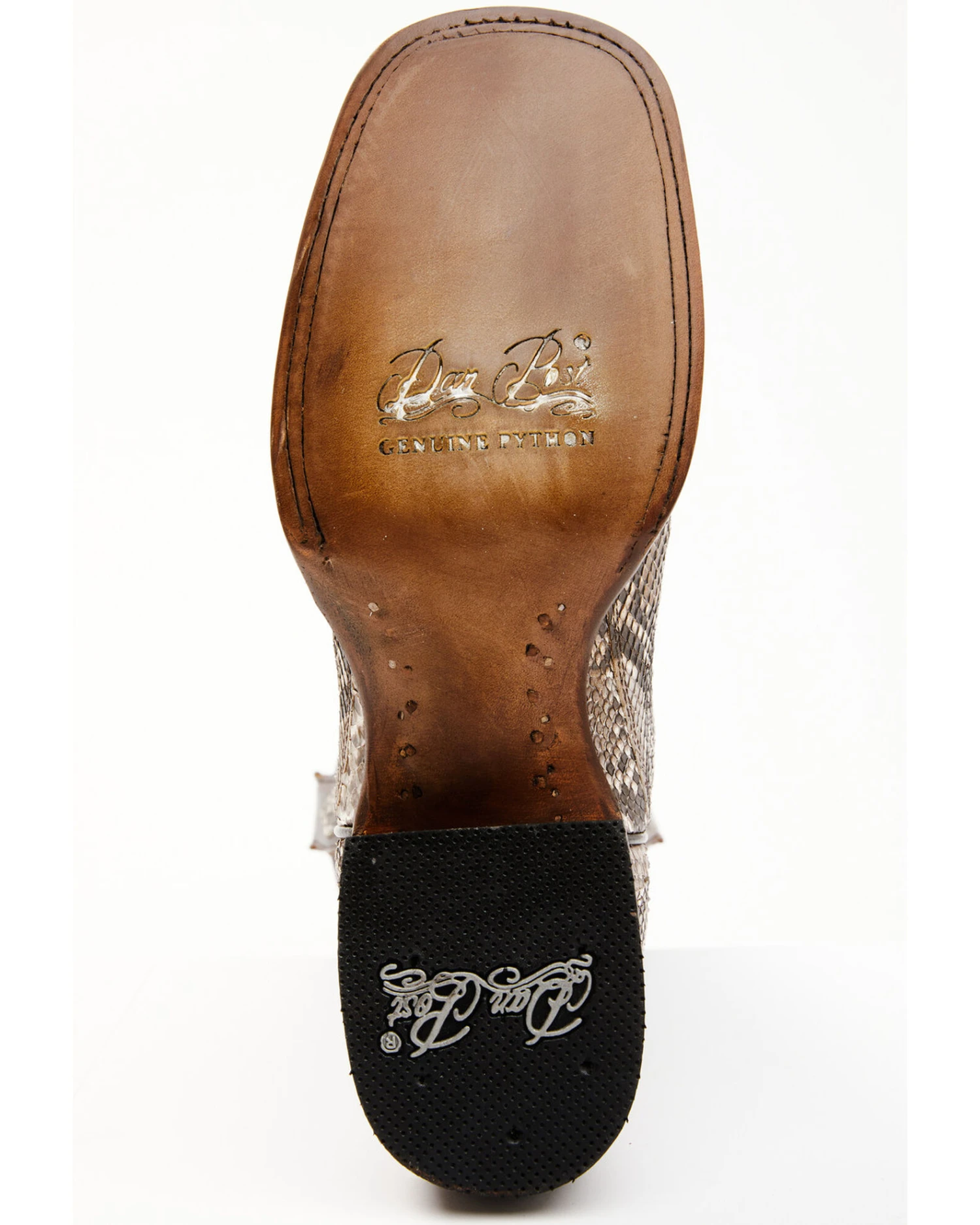 Dan Post Women's Back Cut Natural Python Exotic Western Boot - Broad Square Toe 7 Dan Post Women's Back Cut Natural Python Exotic Western Boot - Broad Square Toe - Image 7