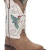 Laredo Women's 11" Hummingbird Embroidered Studded Western Performance Boots - Broad Square Toe