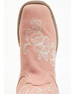 Shyanne Girls' Little Lasy Floral Embroidered Leather Western Boots - Broad Square Toe -EverTrail Boots Sales Store 2000374455 650 P6