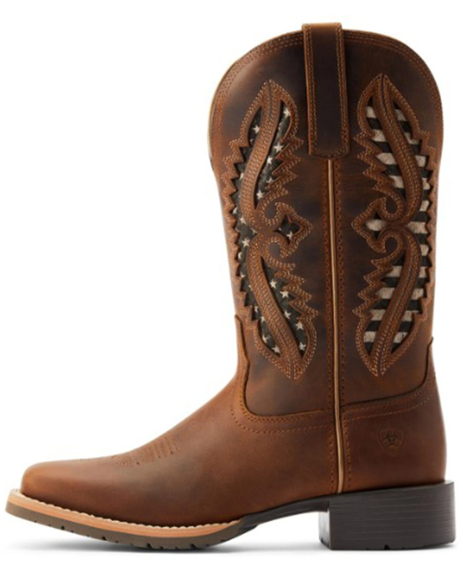 Ariat Women's Hybrid Rancher VentTEK Distressed Western Performance Boots - Broad Square Toe 2 Ariat Women's Hybrid Rancher VentTEK Distressed Western Performance Boots - Broad Square Toe - Image 2
