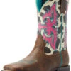 Ariat Girls' Lonestar Rowdy Western Boots - Broad Square Toe